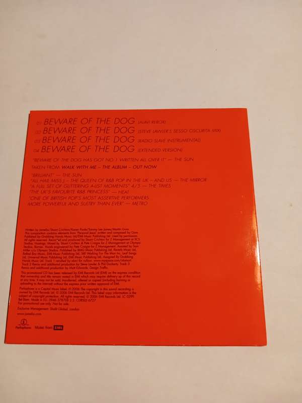 Jamelia, Remixes, Beware Of The Dog CD single, Promo, EU