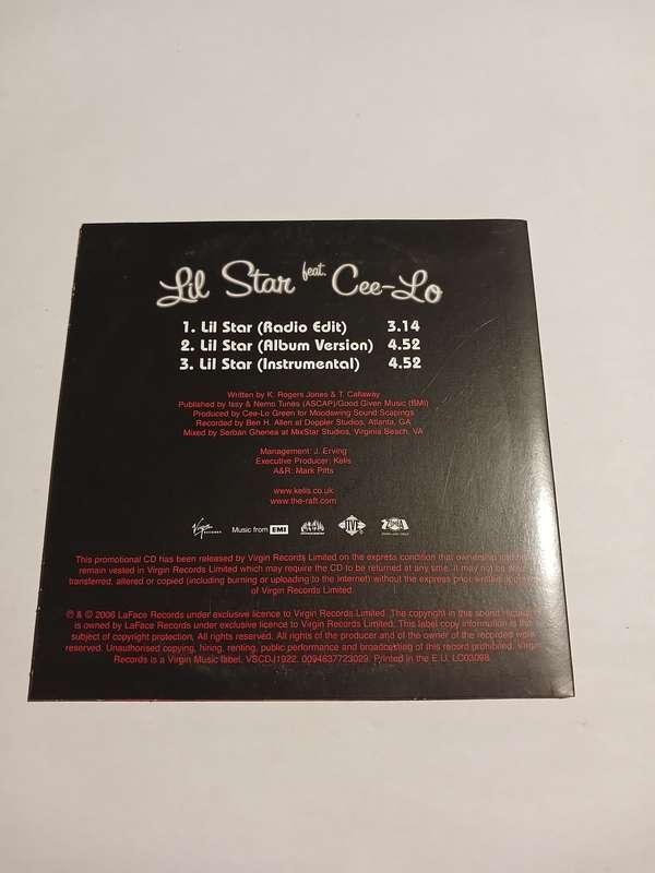 Kelis featuring Cee-Lo, Lil Star CD single, Promo, UK & Europe