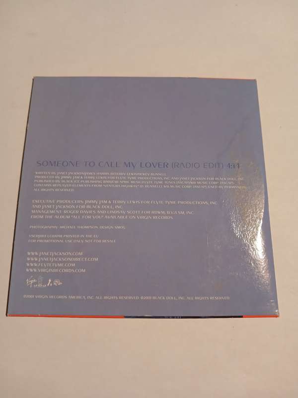 Janet Jackson, Someone To Call My Lover CD single, Promo, EU
