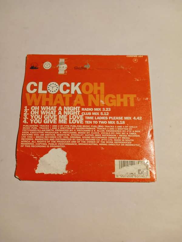Clock, Oh What A Night CD single