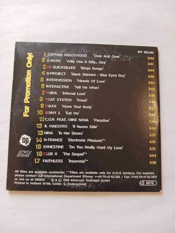 It's a Hit - It's on Blow Up - January/February '96 CD, Promo, EU
