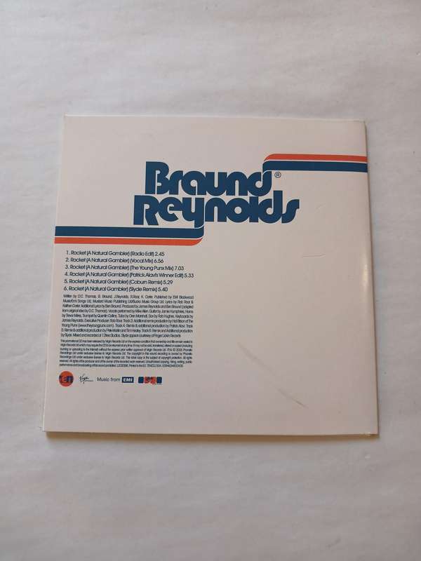 Braund Reynolds, Rocket (A Natural Gambler) CD single, Promo, UK