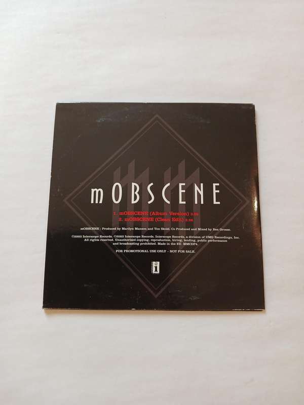 Marilyn Manson, Mobscene CD single, Promo, UK