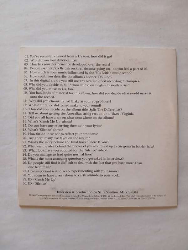 Gomez, Split The Difference, Radio Interview CD