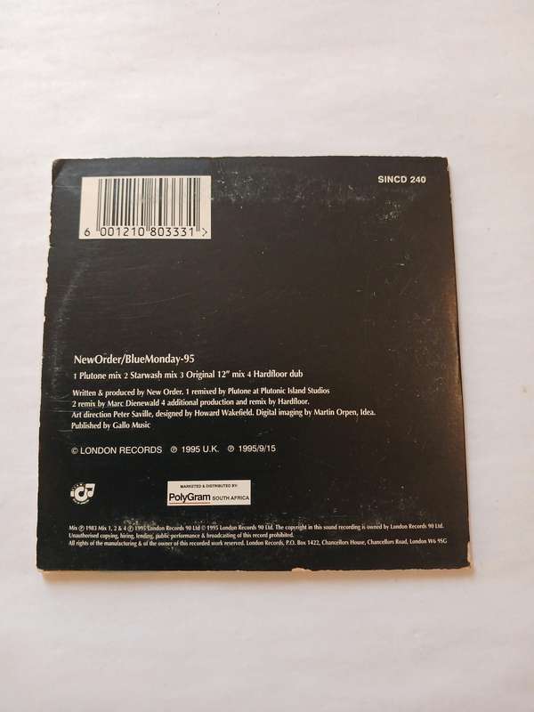 New Order, Blue Monday 95, Remix CD single