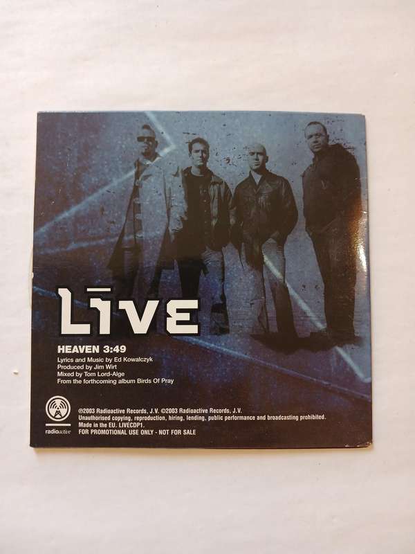 Live, Heaven CD single, Promo, EU