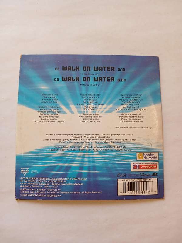 Milk Inc, Walk on Water CD single, Belgium