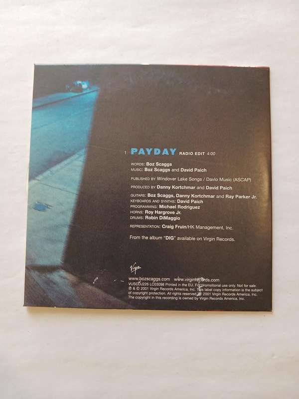 Boz Scags, Payday CD single, Promo, EU