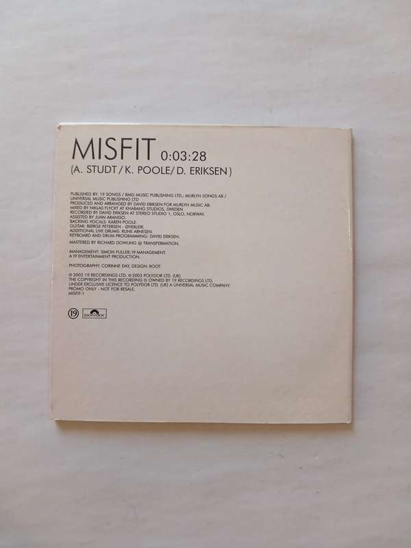 Amy Studt, Misfit CD single, Promo, UK