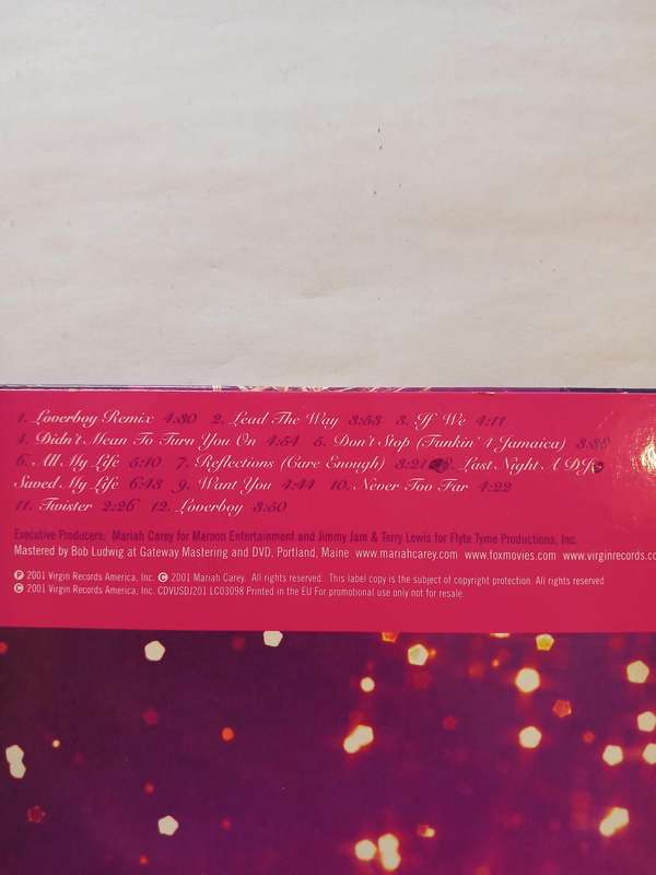 Mariah Carey, Glitter CD, Promo, EU