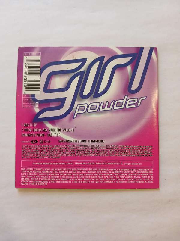 Geri Halliwell, Bag It Up CD single, Eu, Enhanced