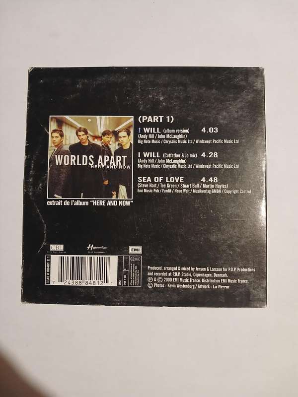 Worlds Apart, I Will (Part 1) CD single, France
