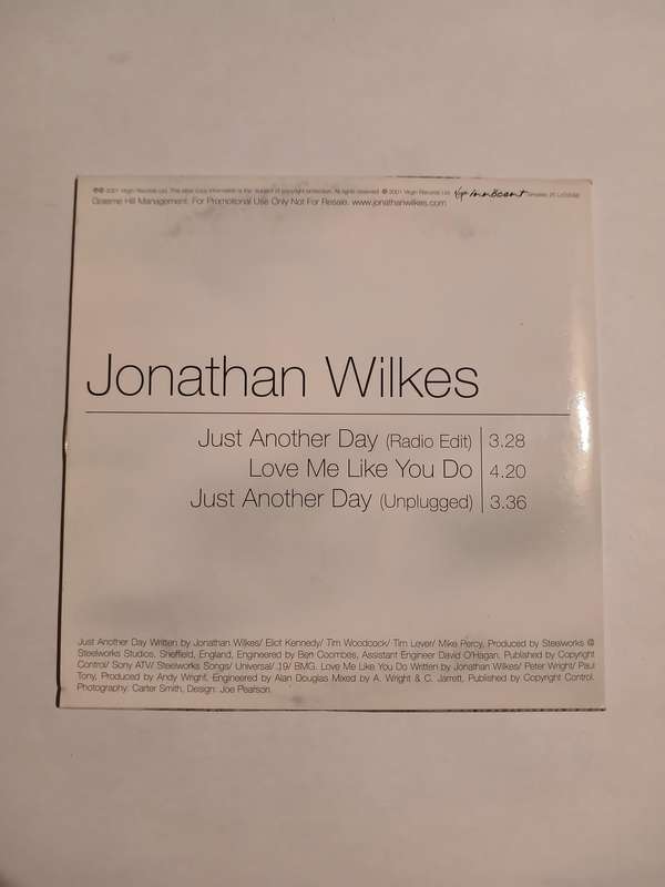 Jonathan Wilkes, Just Another Day CD single, Promo