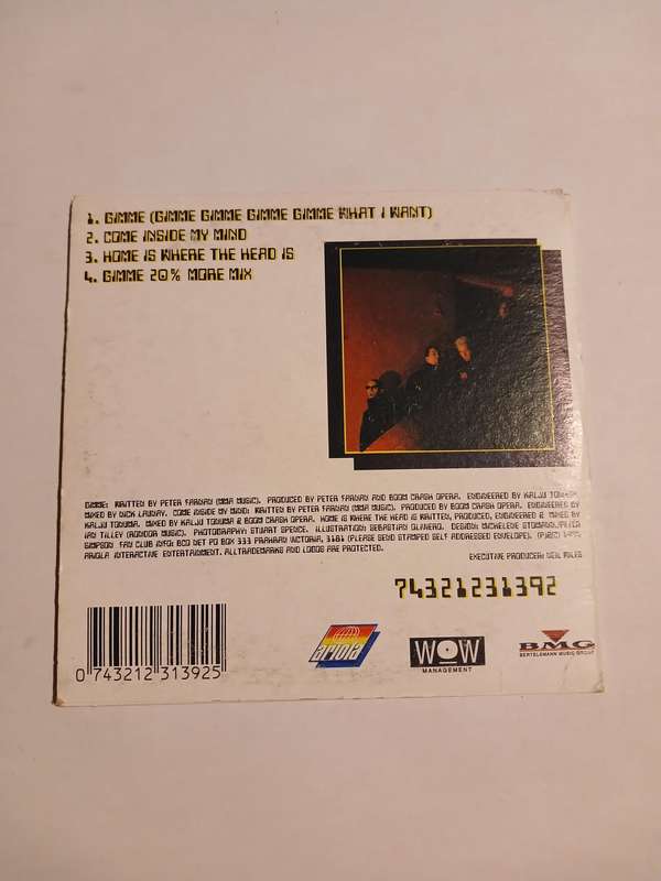 Boom Crash Opera, Gimme CD single, Australia
