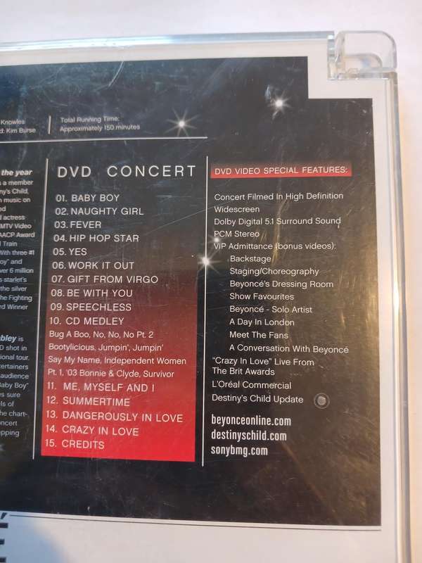 Beyonce Live At Wembly DVD