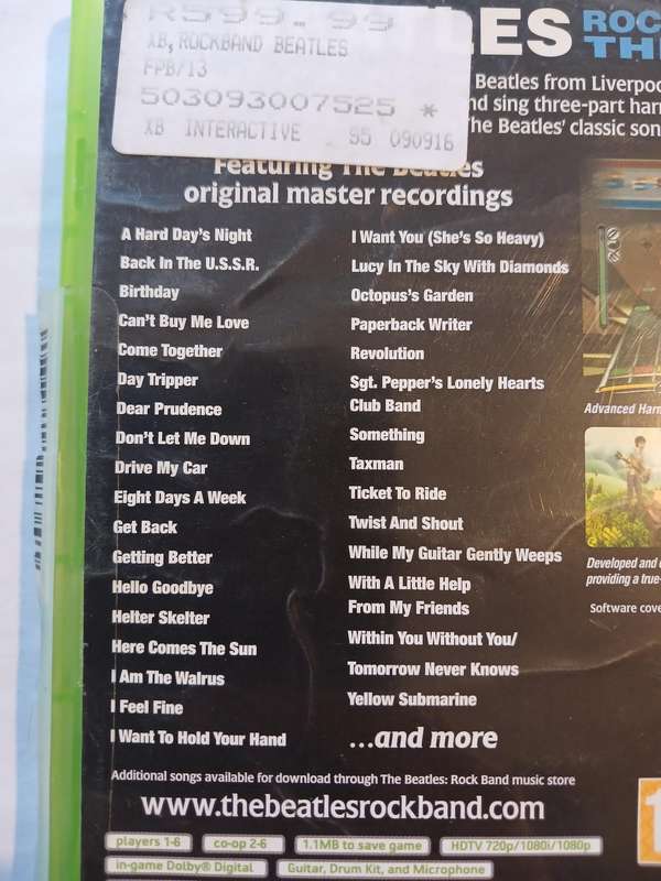 Xbox 360, The Beatles, Rockband
