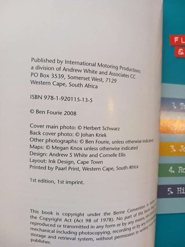 Flat Roads & Twisters, Motorcycle Adventure Touring Handbook for Southern Africa by Ben Fourie