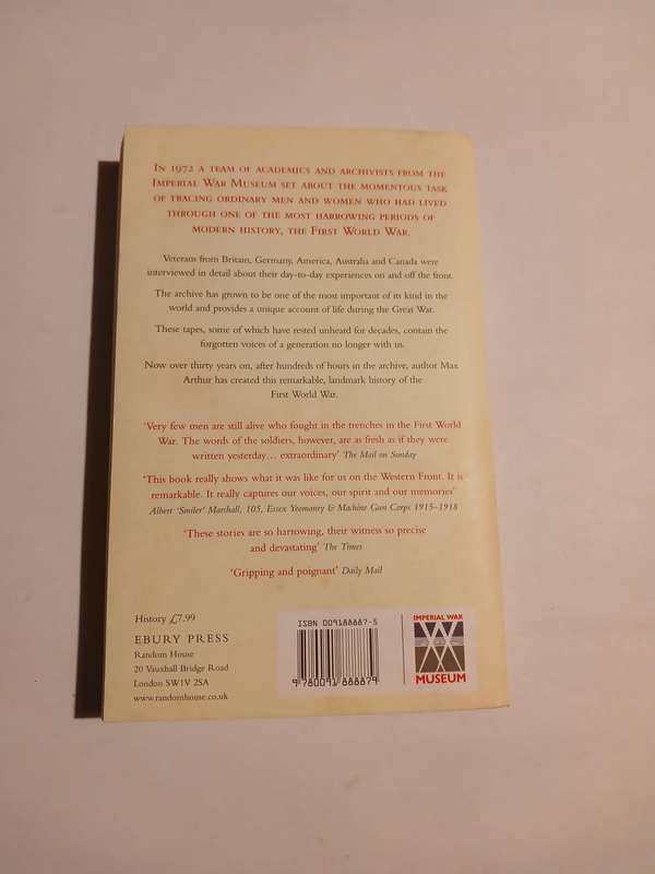 Forgotten Voices of the Great War by Max Arthur
