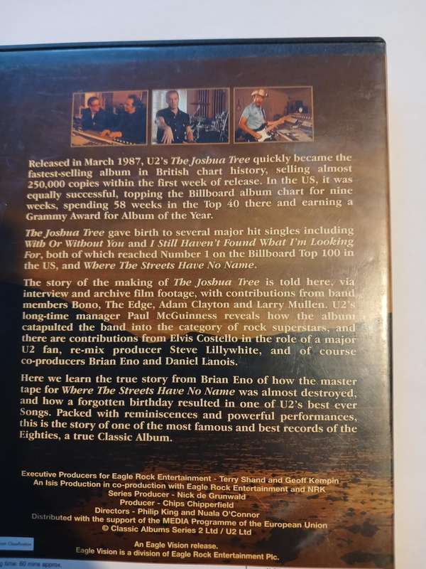 U2, The Joshua Tree DVD