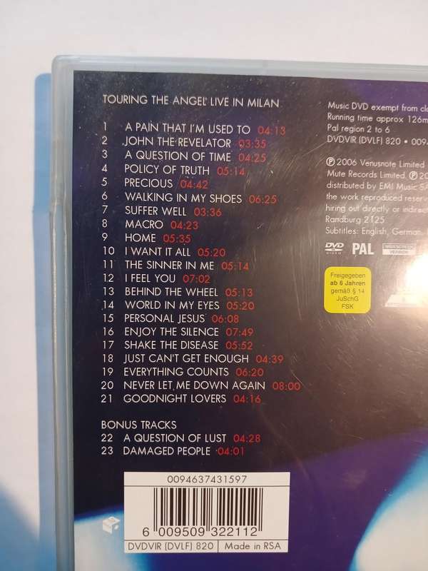 Depeche Mode, Touring The Angel, Live in Milan DVD