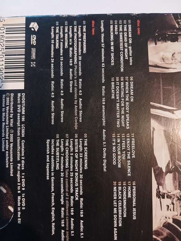 Depeche Mode, One Night in Paris, The Exciter Tour 2001, 2 x DVD