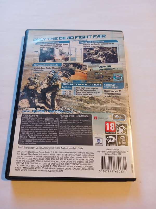Tom Clancy's Ghost Recon, Future Soldier, Signature Edition PC DVD