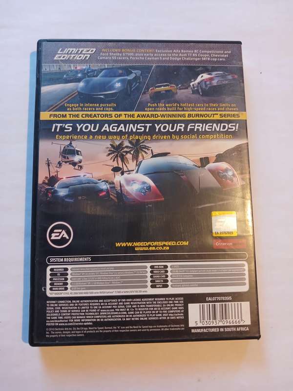 Need for Speed, Hot Pursuit PC DVD, Limited Edition
