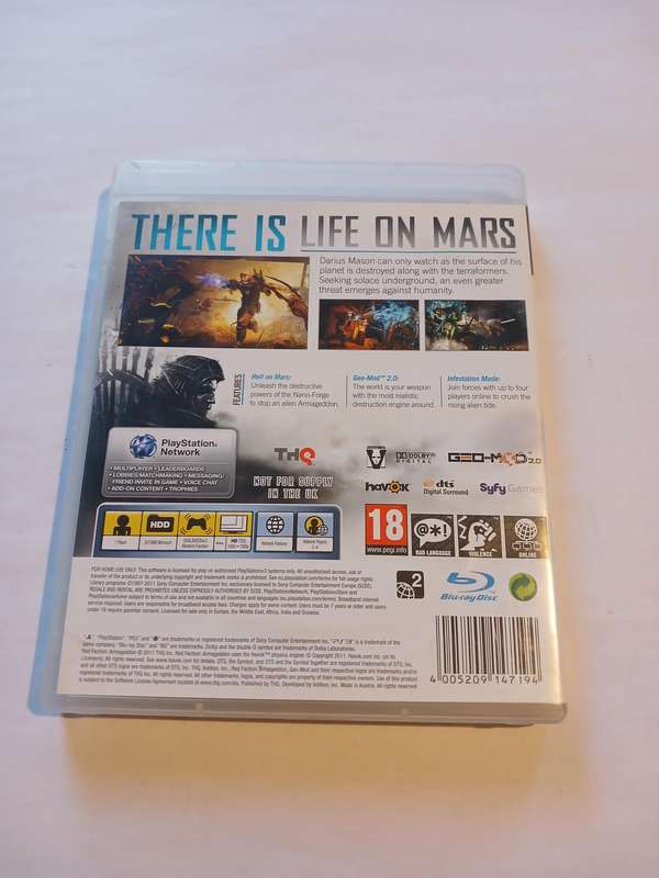 PS3, Red Faction Armageddon, Blu-ray Disc