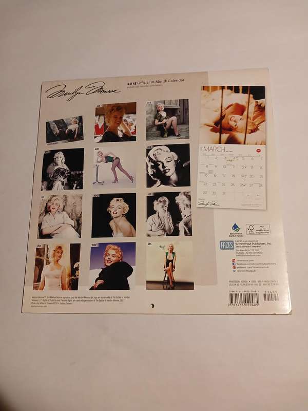 Marilyn Monroe, 2015 Official Calendar