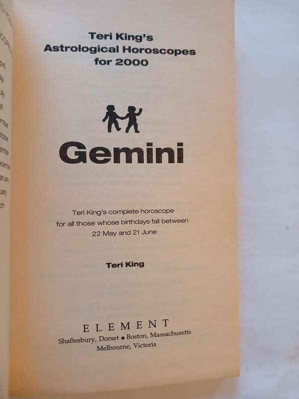 Astrological Horoscope 2000 Gemini by Teri King