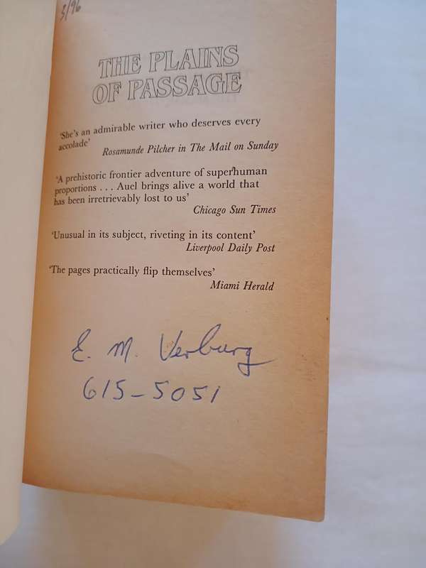 The Plains of Passage by Jean M. Auel