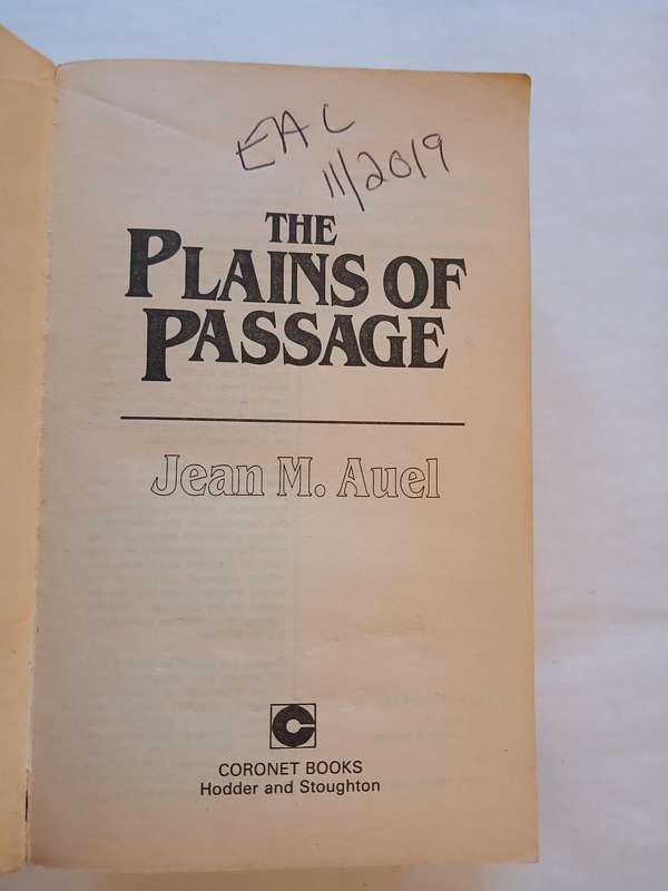 The Plains of Passage by Jean M. Auel