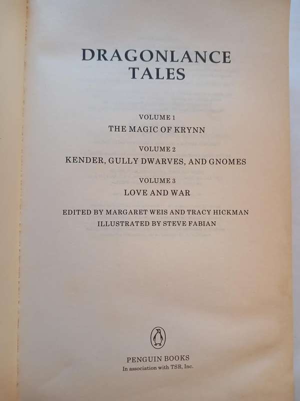 Dragon Lance Tales edited by Margaret Weis & Tracy Hickman