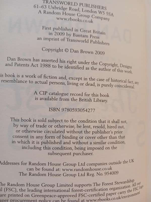 The Lost Symbol by Dan Brown, Hardcover, First Edition