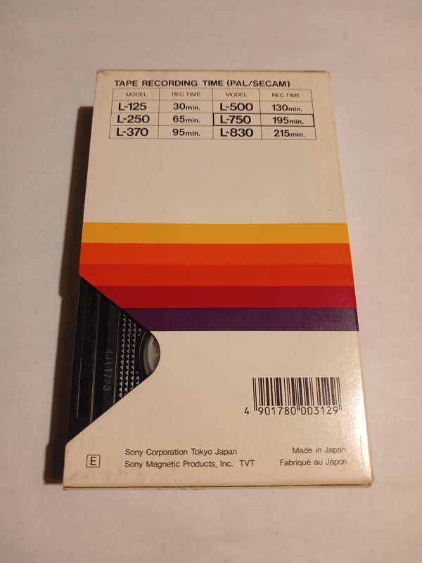 Beta Video Cassette, Sony L-750