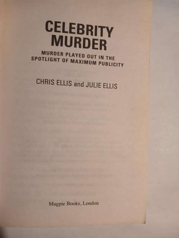 Celebrity Murder by Chris Ellis and Julie Ellis