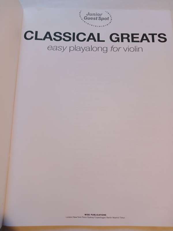 Classical Greats, Easy Playing for Violin, Sheet Music