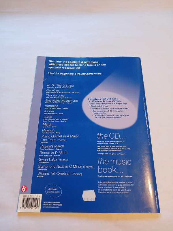 Classical Greats, Easy Playing for Violin, Sheet Music