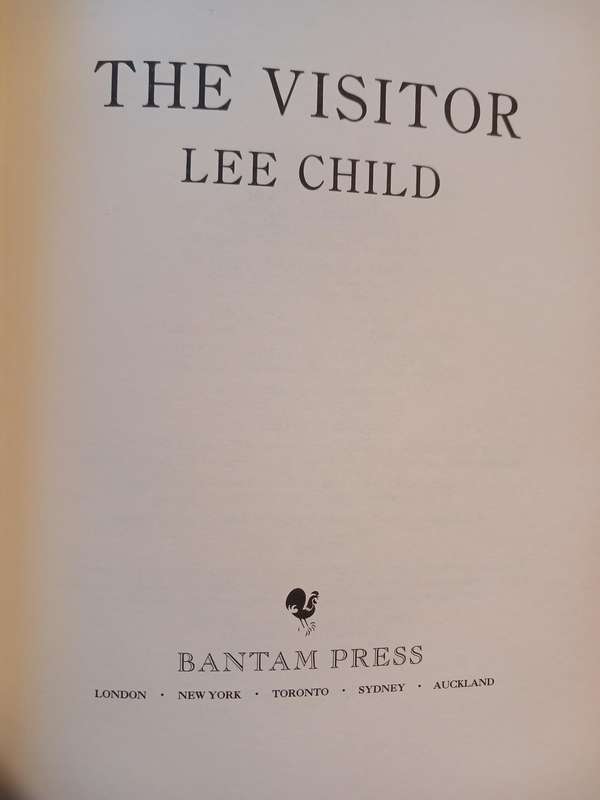 The Visitor, A Jack Reacher Novel by Lee Child, Hardcover, First Edition UK