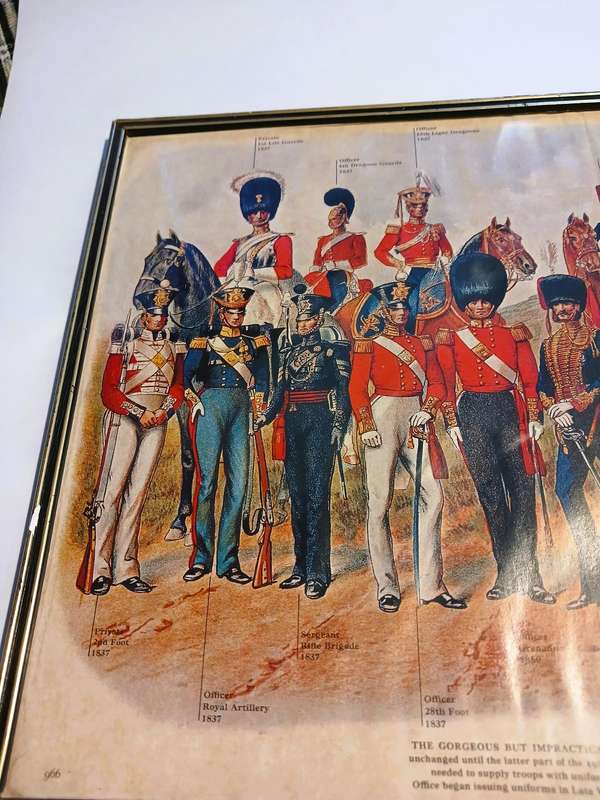 Military Uniforms, Uniforms of Waterloo, Framed