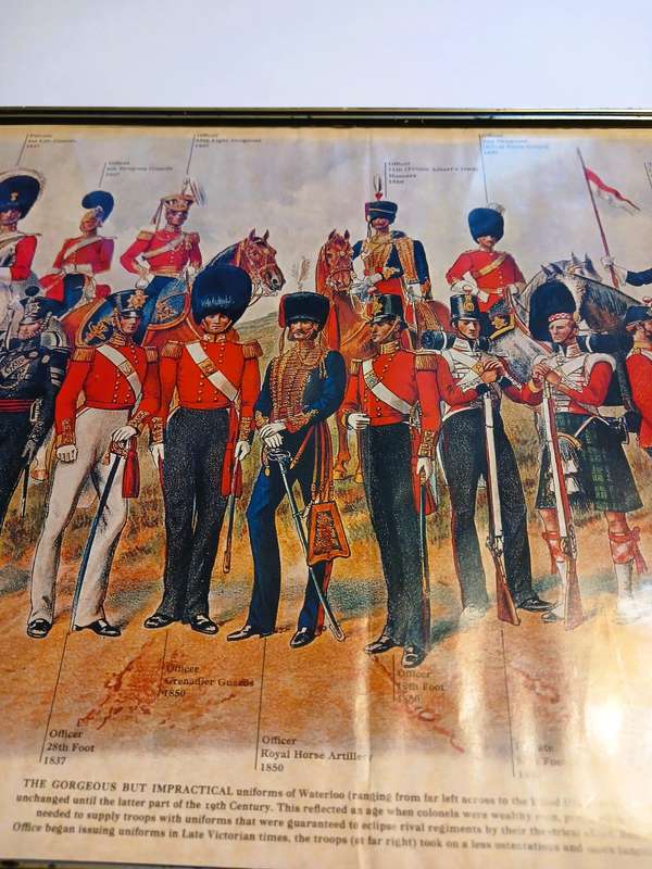 Military Uniforms, Uniforms of Waterloo, Framed