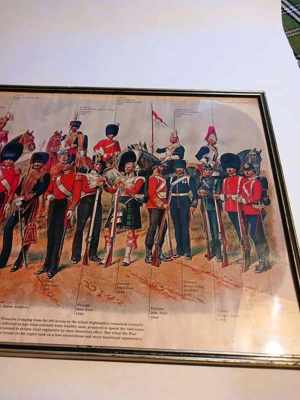 Military Uniforms, Uniforms of Waterloo, Framed