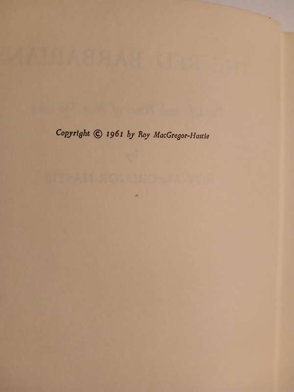 The Red Barbarians, The Life and Times of Mao Tse-tung by Roy MacGregor-Hastie, 1961 Hardcover