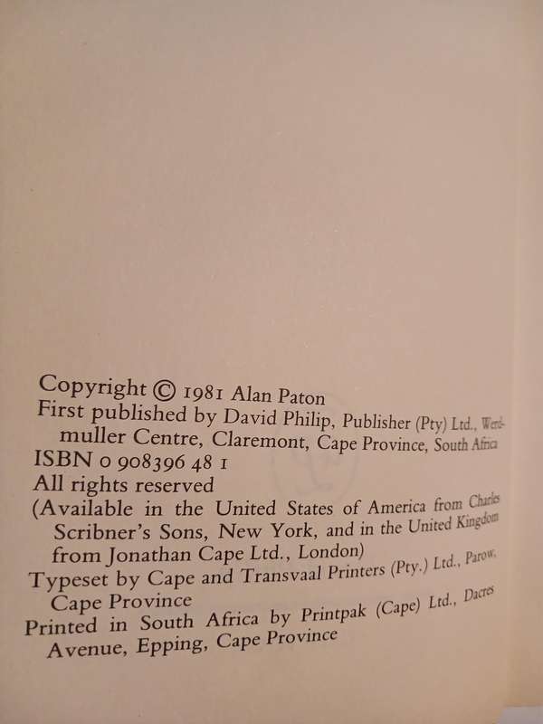 Ah, but your land is beautiful by Alan Paton, 1981 Hardcover, First Edition
