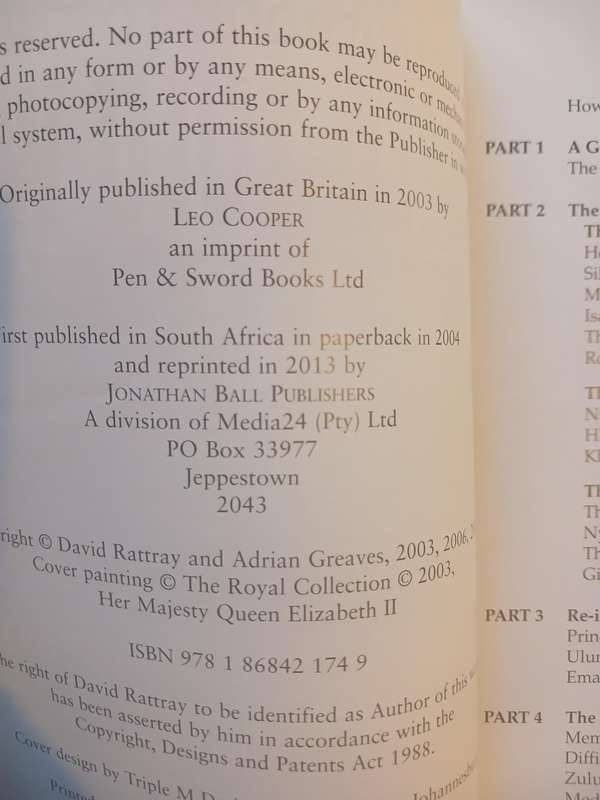 Guidebook to the Anglo-Zulu War Battlefields by David Rattray & Adriaan Greaves