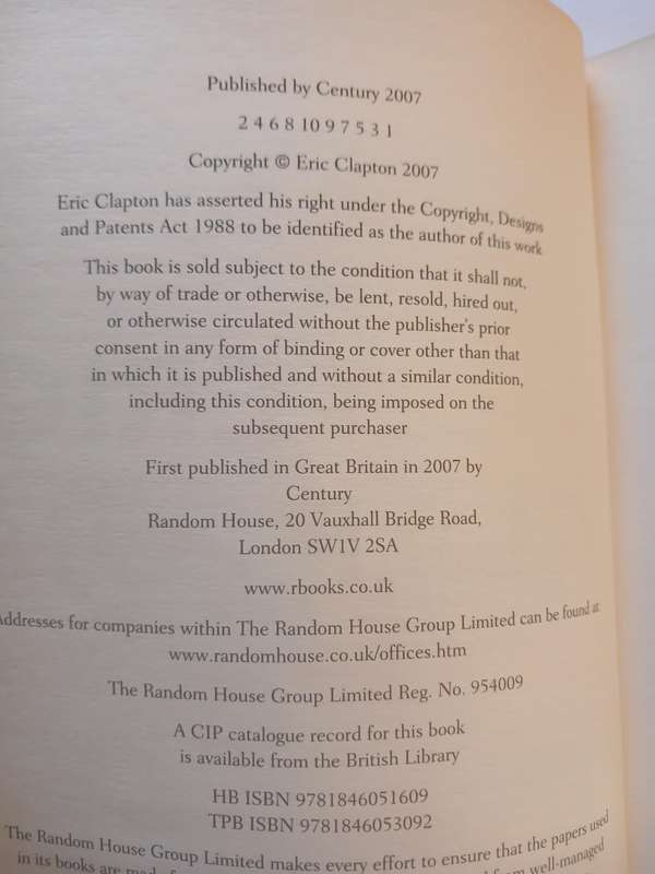 Eric Clapton, The Auotbiography by Eric Clapton