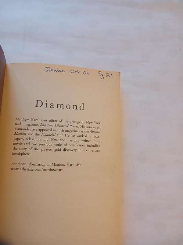 Diamond, The History of a Cold-Blooded Love Affair by Matthew Hart
