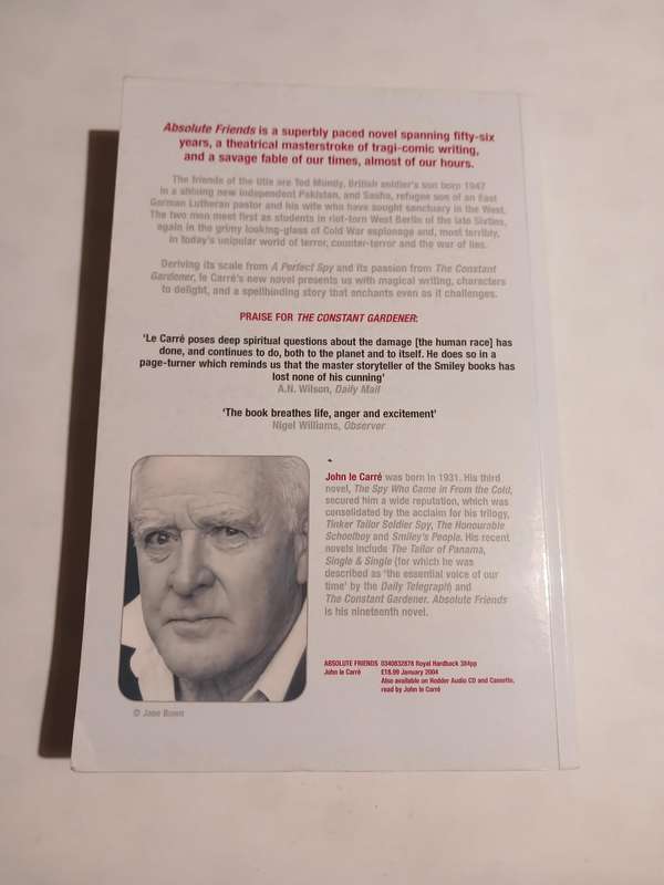 Absolute Friends by John Le Carre, Limited Edition Early Reading Copy