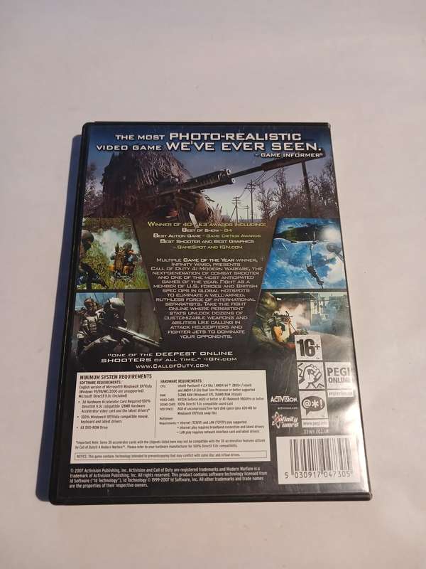 Call of Duty 4, Modern Warfare PC DVD