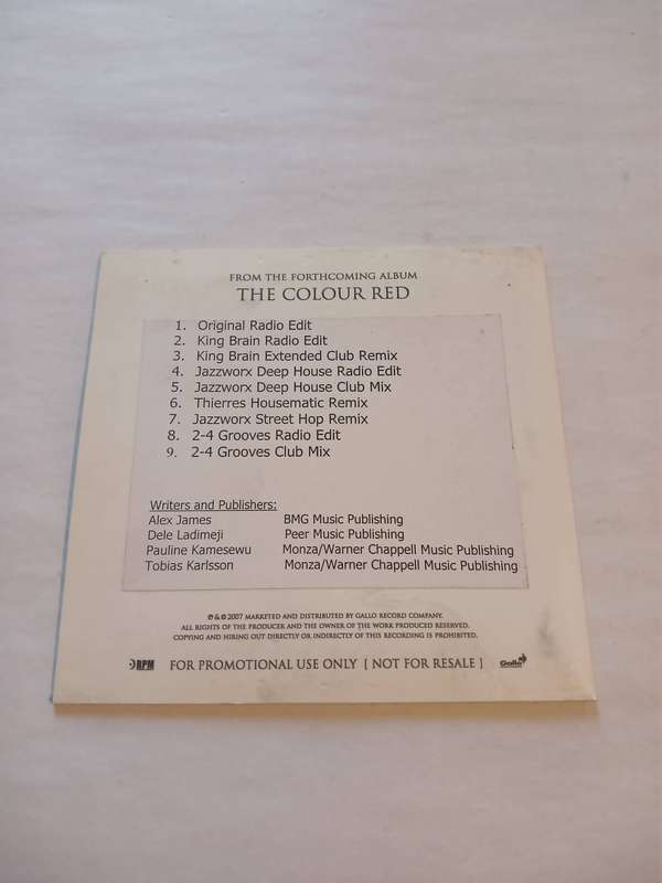 Jacques ft. Pebbles, I Won't Forget CD single, Promo